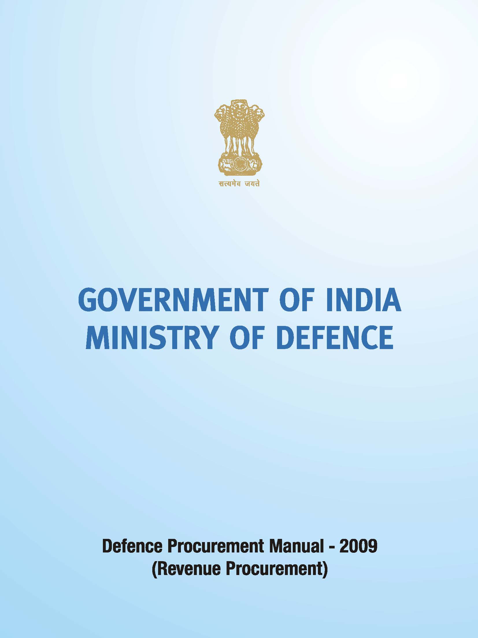 Defence Procurement Manual (Revenue Procurement)